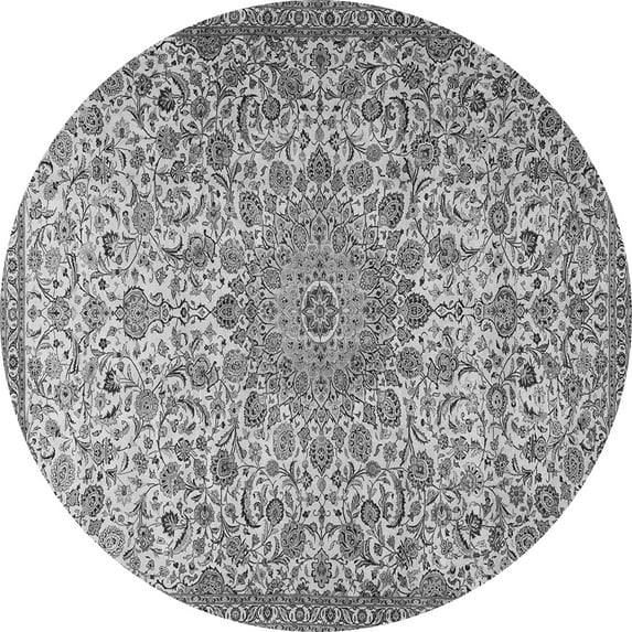 Ahgly Company Indoor Round Persian Gray Traditional Area Rugs, 3' Round