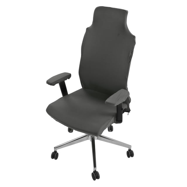Stretch Gaming Chair Cover, Washable Skin Friendly Black Computer Chair Slipcovers, Soft Breathable Chair Protector for Armchair Swivel Chair Game Chair Home Office