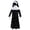 A-Black345, variant on XUELUO Big Girls Outfit Sets Long Sleeve White Collar Black Robe Dress Headpiece Carnival Party Performance Dress Up Clothes