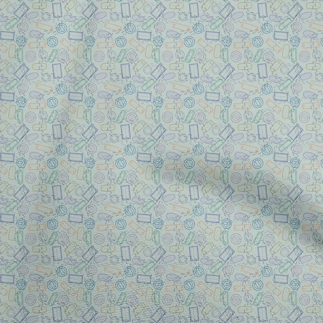oneOone Velvet Light Grayish Blue Fabric Travel Craft Projects Decor Fabric Printed By The Yard 58 Inch Wide