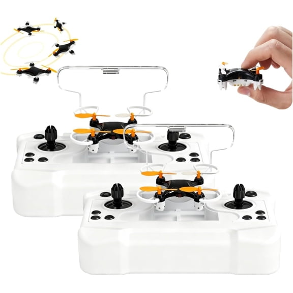 Mini Drone For Beginners，All-Ages Mini Drone With Easy Stunt Flights,360° Tricks, Special Effects 3D Rotation, Ultra-Compact And Portable, Surprise Gift For Boys And Girls (Black-2PCS)