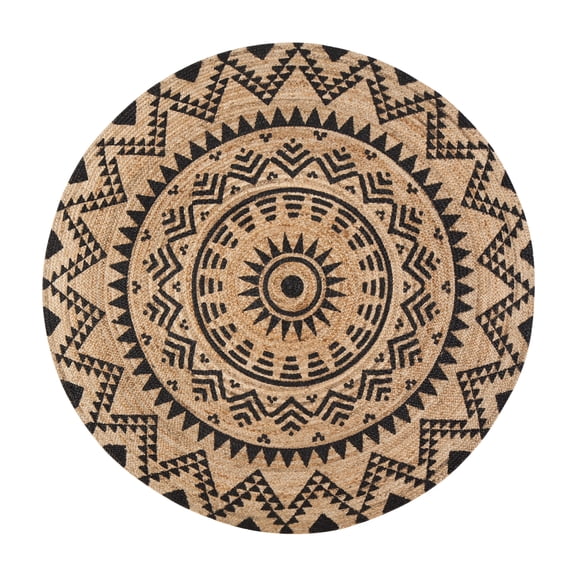 Anji Mountain 4' Round Cortez Tribal Rug