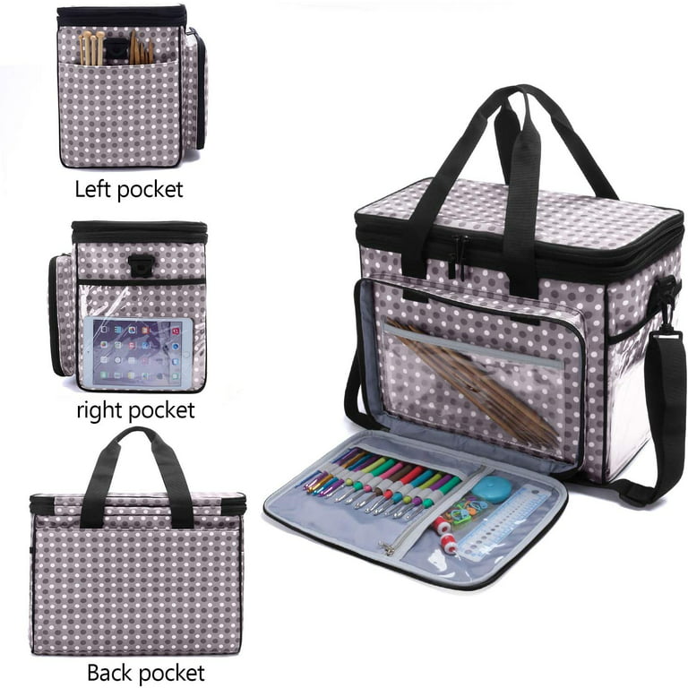 Storage Bag Wear Resistant Dust-proof Knitting Organizer Tote Bag  Lightweight