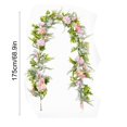 thumbnail image 2 of Easter Floral Vine Rattan Door Decor, Spring Branch & Leaf Garland for Indoor & Outdoor Home, Patio & Porch Accent, Colorful & Festive, Aesthetic Holiday Hanging Oranment for Easter Party, 5.74ft, C, 2 of 6
