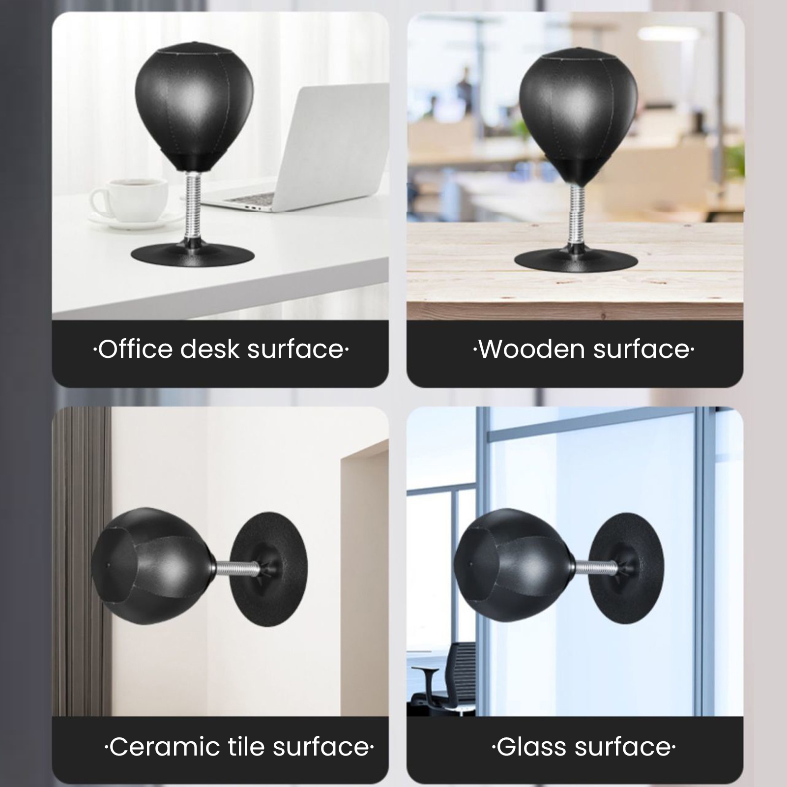 Hyasfey Desktop Punching Bag with Suction Cup Stress Relief Boxing Speed Ball Kids Adults Reaction Speed Training Boxing Bag Home Office Desk Toy
