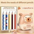 thumbnail image 3 of pitrice Pencil Sharpener With Large Chip Collection Box Compact And Powerful Pencil Sharpening And Offices. light brown, 3 of 5
