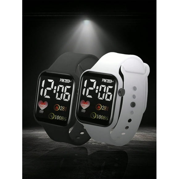2pcs Simple Couple Electronic Watches