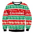 thumbnail image 3 of Suéter navideño de mal gusto para hombre y mujer, sudadera navideña con estampado 3D de perro, copo de nieve, campana, reno y Papá Noel para fiestas navideñas, 3 of 5