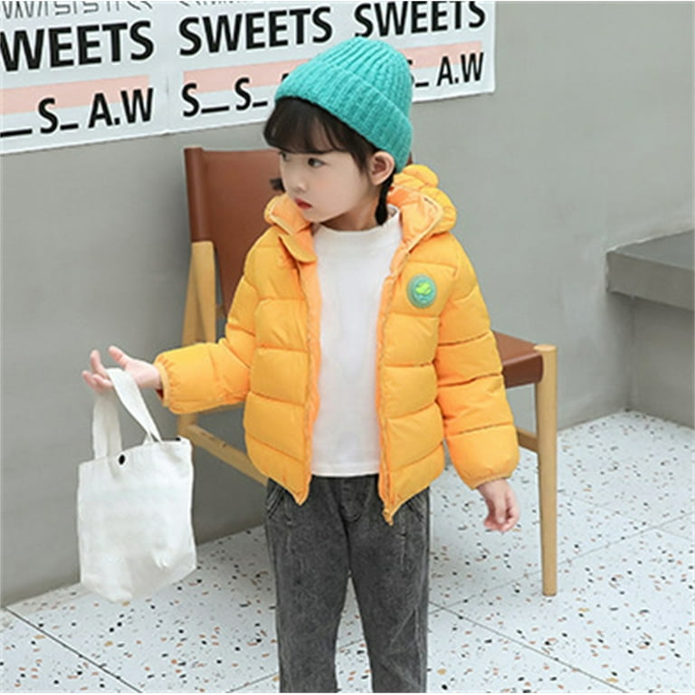 TAIAOJING Winter Down Coats for Kids Baby Boys Girls Warm Solid