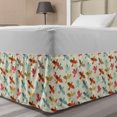thumbnail image 1 of Bird Bed Skirt, Colorful Interpretation of Flying Creatures Pattern Symbolizing Freedom, Elastic Bedskirt Dust Ruffle Wrap Around for Bedding Decor, 4 Sizes, Eggshell and Multicolor, by Ambesonne, 1 of 2