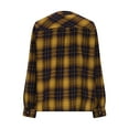thumbnail image 6 of Flannel Shirt Women Button Front V-Neck Pullover Plaid Shirts Christmas Casual Long Sleeve Fall Flannels Tops, 6 of 8