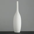 thumbnail image 2 of Simple White Plain Ceramic Small Flower Vase Dry Flower Ware Household Soft Decoration Retro Flower Pot, 2 of 3