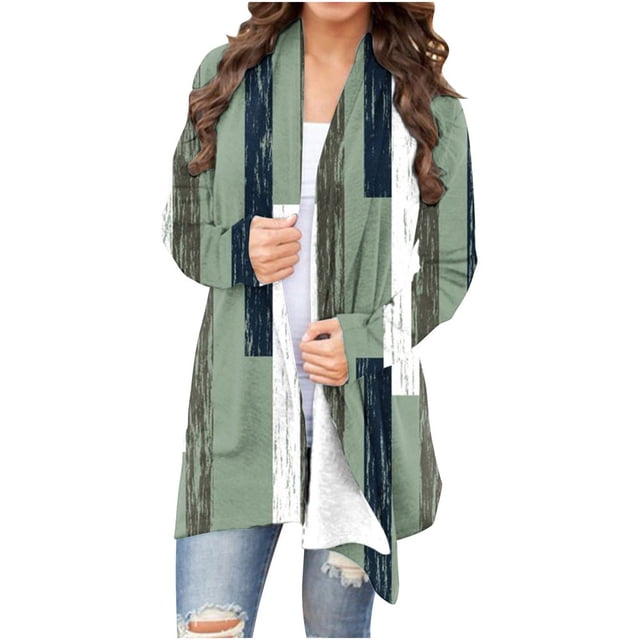 Cardigan pour Femmes à Manches Longues, Ouvert à l'Avant, Cardigan Léger Chic, Veste Décontractée d'Automne