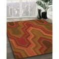 thumbnail image 2 of Ahgly Company Indoor Square Patterned Mahogany Brown Area Rugs, 7' Square, 2 of 6