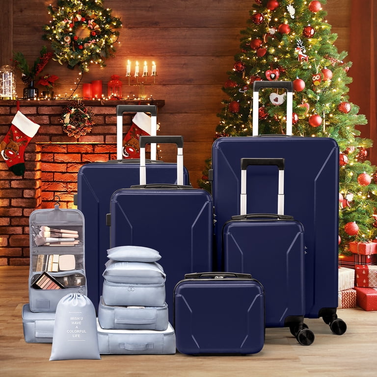 Zimtown 5-Piece Luggage Set with 8 Packing Cubes, Hard Shell