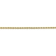 thumbnail image 2 of Primal Gold 14 Karat Yellow Gold 2mm Diamond-cut Rope Chain Anklet, 2 of 10