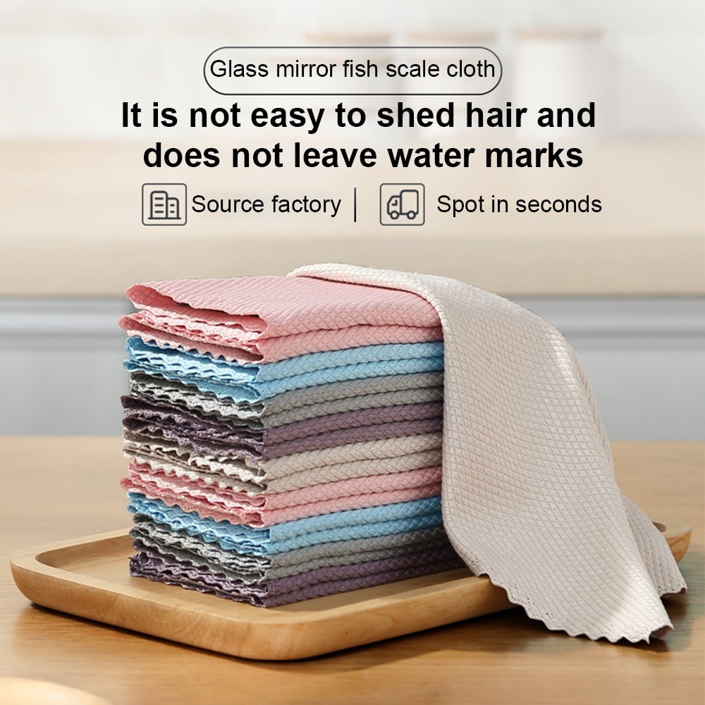 FUNNYFAIRYE 12PCS Microfiber Cleaning Dish Cloths for Washing Dishes