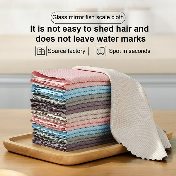 FUNNYFAIRYE 12PCS Microfiber Cleaning Dish Cloths for Washing Dishes