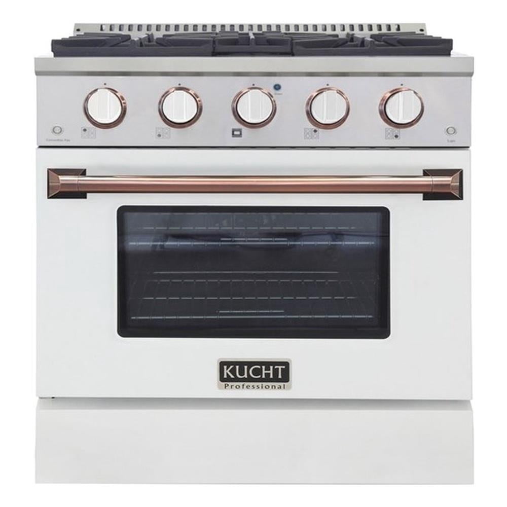Pemberly Row 30" 4.2 cu. ft. Dual Fuel Range Propane Gas in Rose Gold Handle