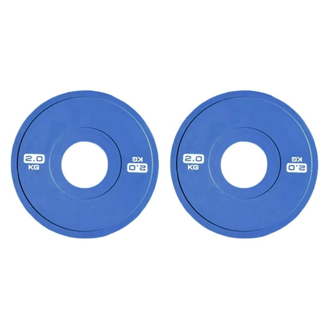 Las placas de peso accesorias de 2 piezas se adaptan a las barras de 5 cm para gimnasios en casa multifuncional 20 kg Azul