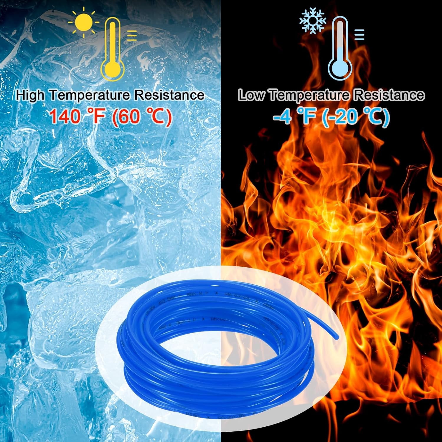MKEUDQ-Pneumatic Tubing Pipe, 2.5mm(ID) x4mm(OD) PU Polyurethane Air Compressor Hose for Air Compressor Fitting/Gas/Fluid Transfer, Air Hose Line Tube [10M/32.8ft, Blue]