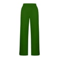 thumbnail image 4 of RQYYD Yoga Pants Women Wide Leg with Pockets High Waist Stretch Dress Casual Trousers with Side Slits for Office Business, 4 of 5