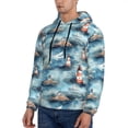 thumbnail image 2 of KLL Sea Marine And Lighthouse Print Mens Hoodie Long Sleeve Casual Pullover Hooded Sweatshirt Fashion Drawstring Hoodies with Pocket-X-Large, 2 of 6