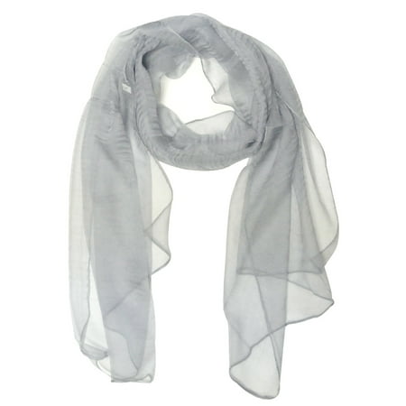Wrapables - Wrapables® Solid Color 100% Silk Long Scarf, Gray - Walmart.com
