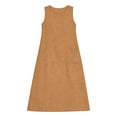 thumbnail image 5 of Linen Midi Dresses for Women Crew Neck Sleeveless Dress with Pockets 2026 Summer Beach Dresses Cover Ups Loose Fit Casual Spring Sundress Travel Vacation Outfits, 5 of 6