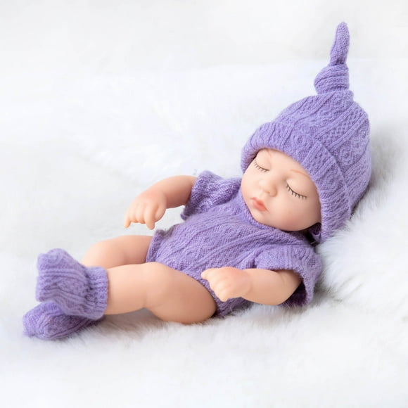 Juguetes de piscina, juguetes para bebés, juguetes para niños pequeños, muñeca renacida de 18 cm, chupete de simulación, babero para bebé, juguete de goma suave, muñeca de regalo.