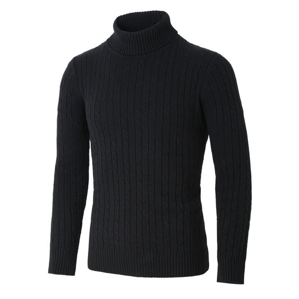 Sueter cuello de tortuga negro hombre hotsell