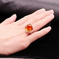 thumbnail image 2 of Uloveido Mens Yellow Stone Ring for Women White Gold Plated Engagement Big Zircon CZ Stone Statement Rings Fashion Jewelry (Size 6) RA219, 2 of 7