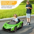 thumbnail image 3 of 12V Kids Ride On Car Lamborghini Veneno – SUREGO Electric Ride on Toys with Remote Control, LED Lights, Hydraulic Doors & Seat Belt – 3 Speeds, Toys Car for Kids Aged 3-6, Green, 3 of 12