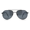 thumbnail image 3 of Mens Racer Tear Drop Double Bridge Officer Police Style Metal Sunglasses Gunmetal - Black, 3 of 8
