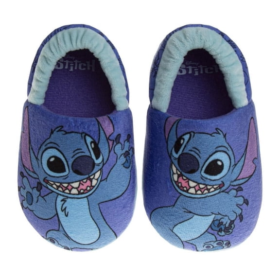 Disney Lilo and Stitch Dual Sizes Slippers. (Toddler Little Kids), Purple Light Blue, 7-8