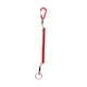 thumbnail image 4 of Cordón retráctil seguro en espiral, cordones de pesca, llaveros elásticos de liberación rápida, accesorios con mosquetón para alicates y aparejos rojo, 4 of 8
