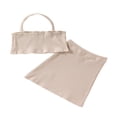 thumbnail image 2 of PENGXIANG Jupe Courte Fendue à Col Halter pour Filles Été, 2 of 5