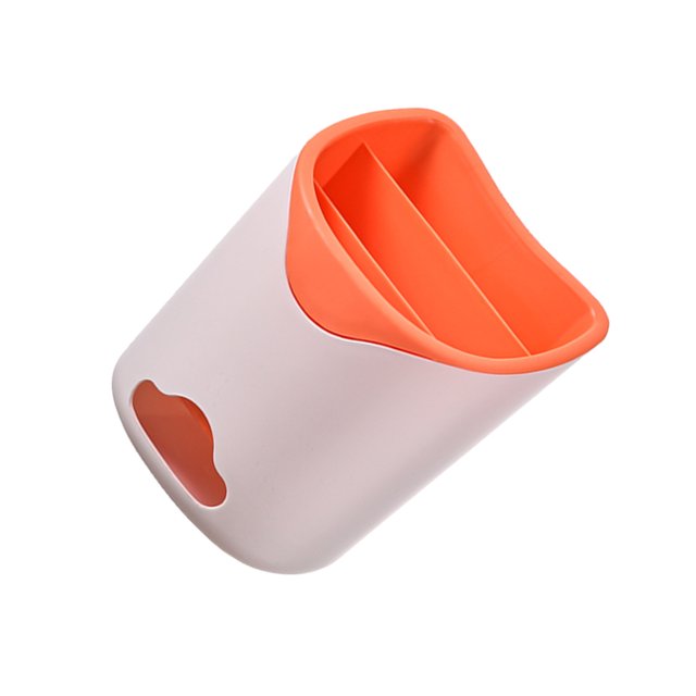 Naiovety Organizador de utensilios de cocina ABS Fácil de limpiar Cubiertos duraderos Organizador de utensilios de cocina de doble capa Cocina y Comedor naranja 1