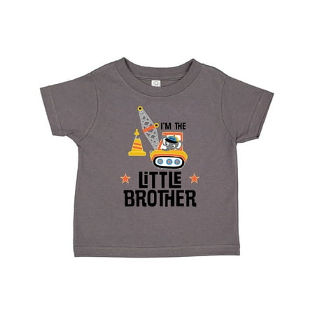 

Inktastic Little Brother Construction Truck Boys Gift Toddler Boy Girl T-Shirt