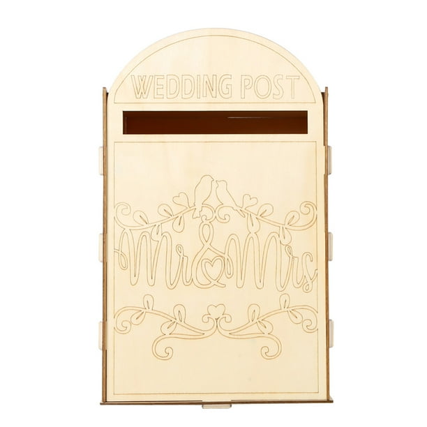 Yuarrent Exquisita caja de tarjetas para bodas, buzón romántico, cajas contenedoras, contenedores de sujeción, tarjetas de adorno, contenedor para Decoración del hogar JM01614 Yuarrent HA012265-01