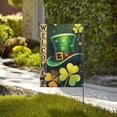 thumbnail image 4 of St Patricks Day Garden Flag 12X18 Inch Double Sided Burlap Shamrock Green Hat Lucky Clover Yard Holiday Flag, 4 of 9