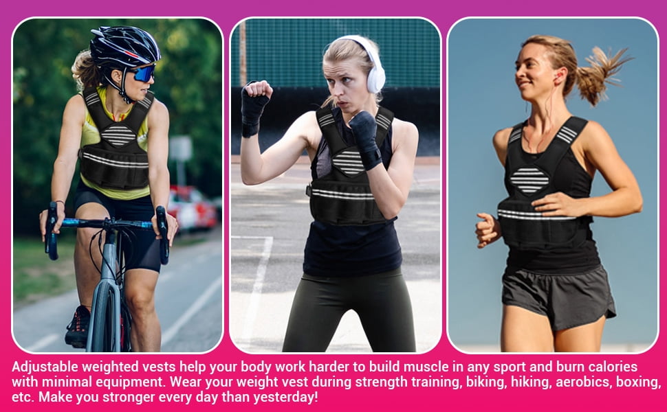 Accreate Comfortable and Versatile Weighted Vest for Women - Perfect for Running, HIIT, and More, 6-20 lbs