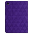 thumbnail image 6 of Allytech Case for Lenovo Tab M10 10.1 Inch 3rd Gen 2022, Embossed Pattern PU Leather Case with Card Slots & Pen Holder, Multi-Angle Viewing Stand Auto Sleep Wake Shockproof Flip Case, Purple, 6 of 10