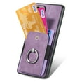 thumbnail image 4 of Mantto for Samsung Galaxy Note 20 Ultra Back Wallet Case,with Elastic Card Holder,Shockproof PU Leather 360° Rotation Ring Kickstand Support Magnetic Car Mount Phone Case for Women Men,Purple, 4 of 6