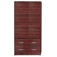 thumbnail image 2 of Better Home Products Sarah Modern Wood Double Sliding Door Armoire in Mahogany, 2 of 7