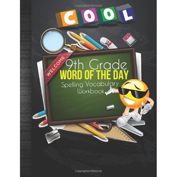 Pre-Owned 9th Grade Word Of The Day Spelling Vocabulary Workbook: 800 + Grade 9 Learn A New Word Everyday Grammar Builder Exercises Activity Book With Blank ... For Homeschool or Classroom Students