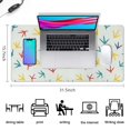 thumbnail image 5 of Long Mouse Pads for Desk,LightColorful BirdsFootprints Pattern Desk Mats on Top Of Desks, Desk Mouse Pad Extra Large with 3mm Non-Slip Base and Stitched Edge for Gaming,Office,Work,Home 31.5"x15.7", 5 of 6