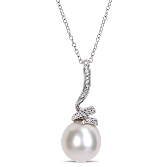 Everly Women's 11mm Cultured Freshwater Pearl Sterling Silver Pendant