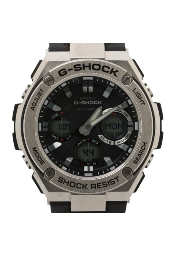 Pre-Owned CASIO G-SHOCK G-STEEL GST-W100 Series GST-W110-1AJF Black Resin/Stainless Steel Men's...