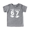 thumbnail image 4 of I was 6 Now I'm 7 Birthday Shirt for Kids Distressed Six Seven Hands Unisex Party Tee Granite Heather Shirt Youth Medium, 4 of 5